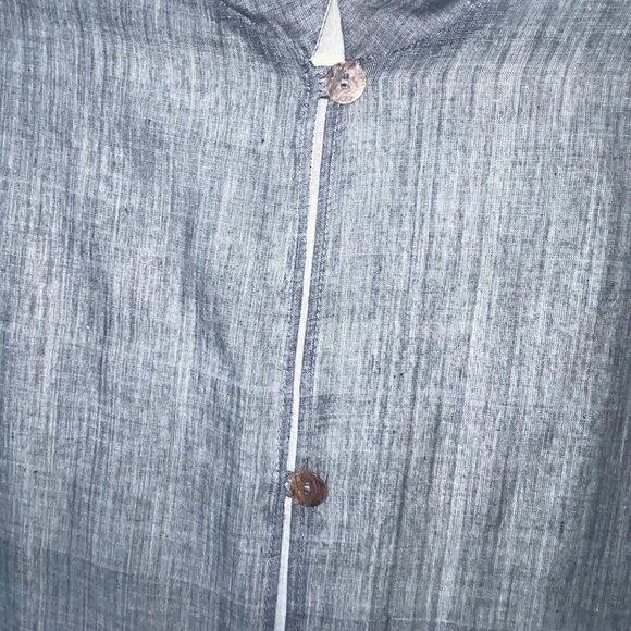 Nitya Womens Two Piece Set Jacket And Pants Suit Size 10 Gray Pure Cotton - Picture 15 of 16